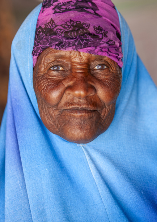 Portrait of a senior woman, Maroodi Jeh region, Hargeisa, Somaliland