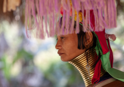 Portrait of a Long neck woman, Chang Rai, Mae hong son, Thailand