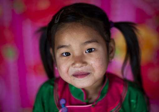 Portrait of a Giay girl with plaits, Lao Cai province, Sapa, Vietnam