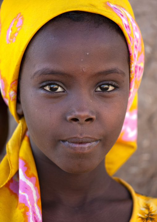 Afar tribe girl portrait, Assaita, Afar regional state, Ethiopia