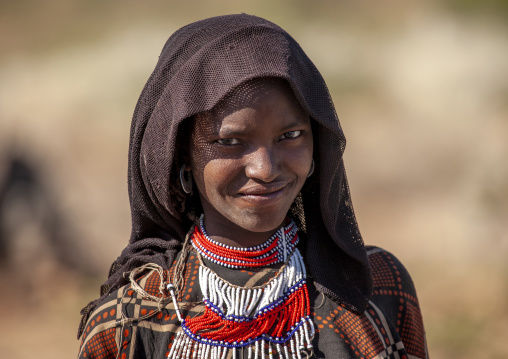 Afar tribe girl, Assaita, Afar regional state, Ethiopia