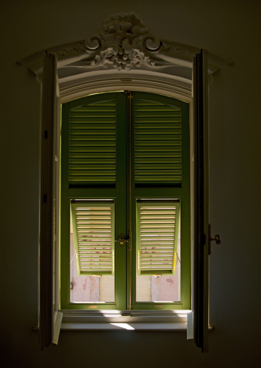 Window in a room in Albergo italia former keren hotel, Central Region, Asmara, Eritrea