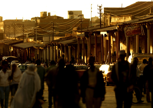 Sunset on the arcades, Central Region, Asmara, Eritrea