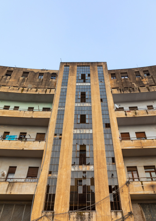 Old apartments building from the italian colonial times, Central region, Asmara, Eritrea