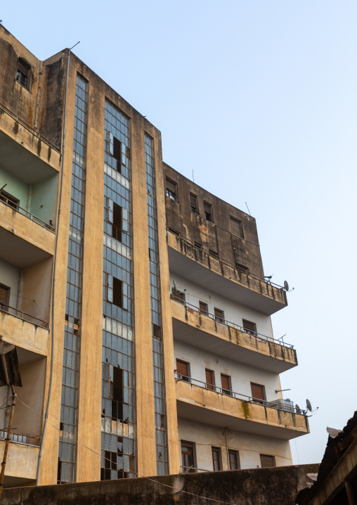 Old apartments building from the italian colonial times, Central region, Asmara, Eritrea