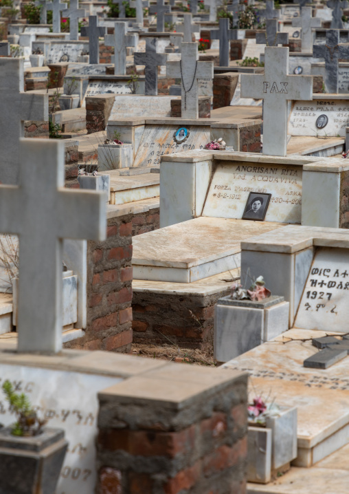 Old graves from the italian colonial era, Central region, Asmara, Eritrea