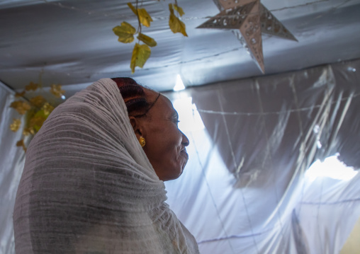 Eritrean woman during a wedding celebration, Central region, Asmara, Eritrea