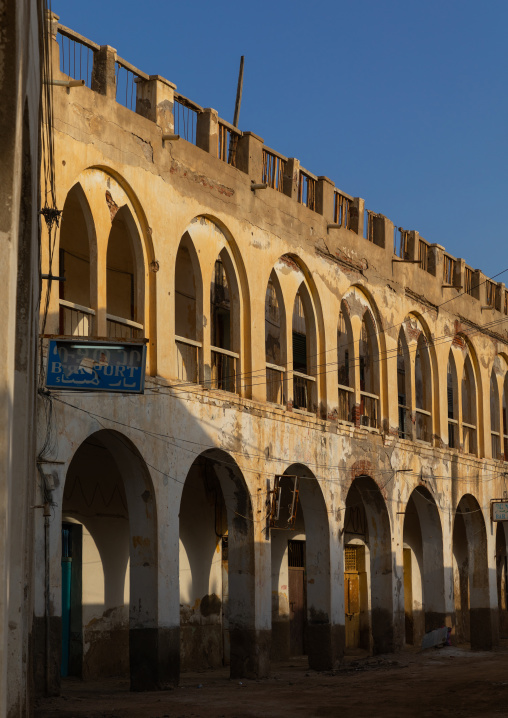 Old ottoman architecture building, Northern Red Sea, Massawa, Eritrea