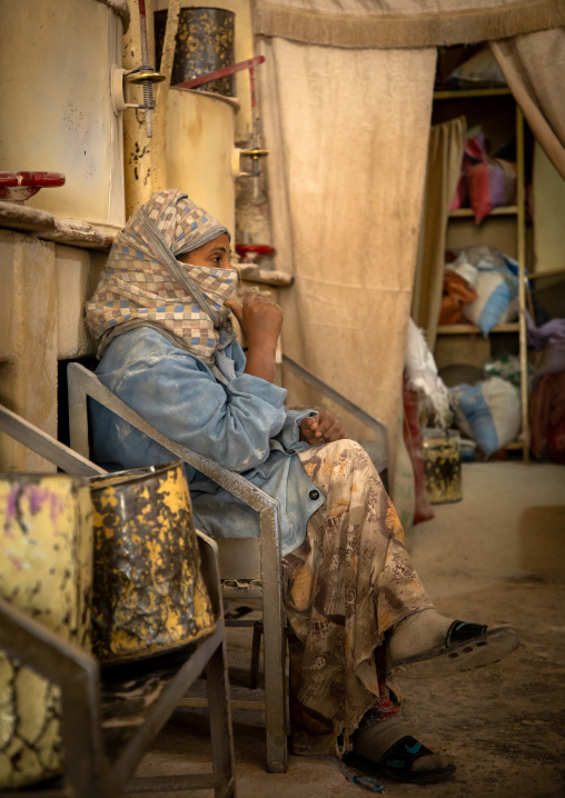 Eritrean worker in a flour mill, Central region, Asmara, Eritrea