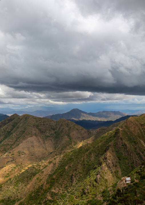 Storm clouds in the highlands, Central region, Asmara, Eritrea