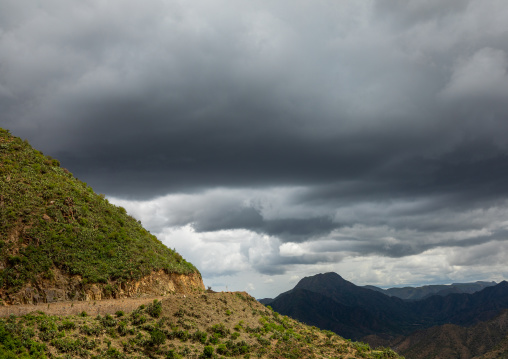 Storm clouds in the highlands, Central region, Asmara, Eritrea