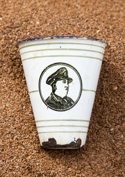 Old italian measuring device in a market, Debub, Ghinda, Eritrea