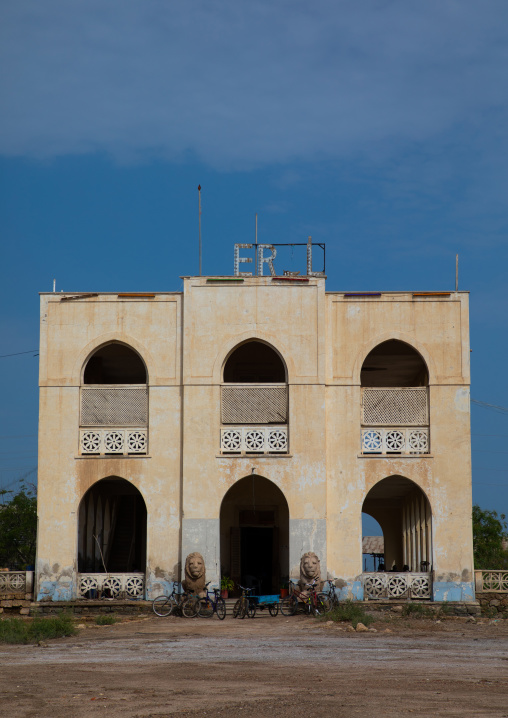Eritrean shipping lines building, Northern Red Sea, Massawa, Eritrea