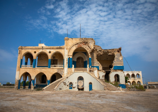 Ruins of the old palace of Haile Selassie, Northern Red Sea, Massawa, Eritrea