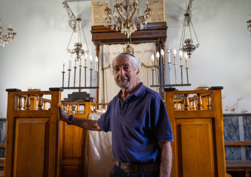 Sami Cohen the last jew of Asmara in the synagogue, Central Region, Asmara, Eritrea