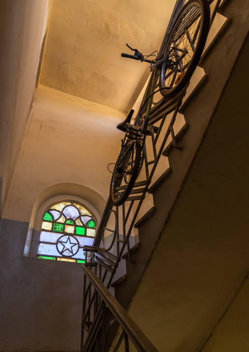 Star of David in an old jewish building, Central Region, Asmara, Eritrea