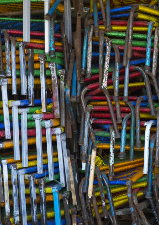 Chairs in medebar metal market, Central Region, Asmara, Eritrea