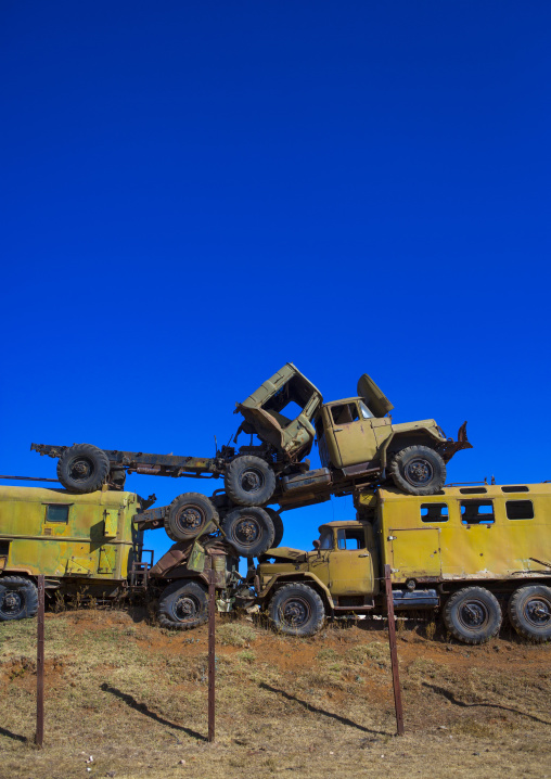 Tank and truck graveyard, Central Region, Asmara, Eritrea