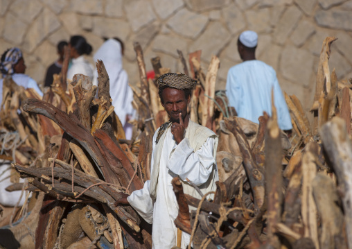 Muslim man in Monday wood and camel market, Anseba, Keren, Eritrea
