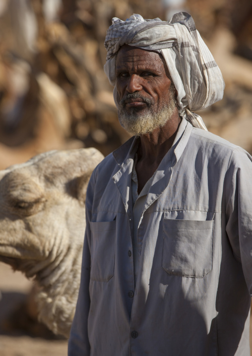 Muslim man in Monday wood and camel market, Anseba, Keren, Eritrea