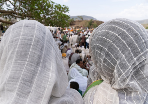 Orthodox celebration in Bilbaia Giorgis rock-hewn church, Amhara Region, Lalibela, Ethiopia