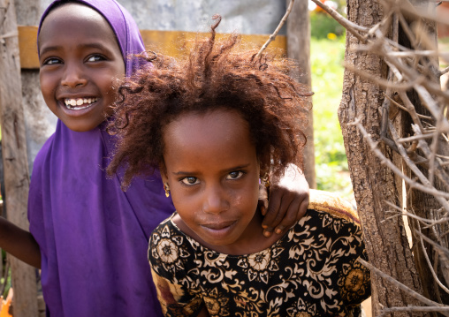 Somali refugees girls in a camp, Oromia, Babile, Ethiopia