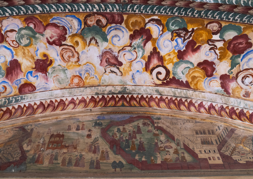 Galtaji temple aka monkey temple fresco, Rajasthan, Jaipur, India