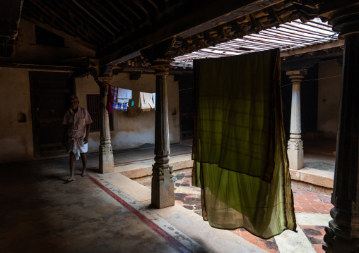 Chettiar mansion courtyard, Tamil Nadu, Kanadukathan, India