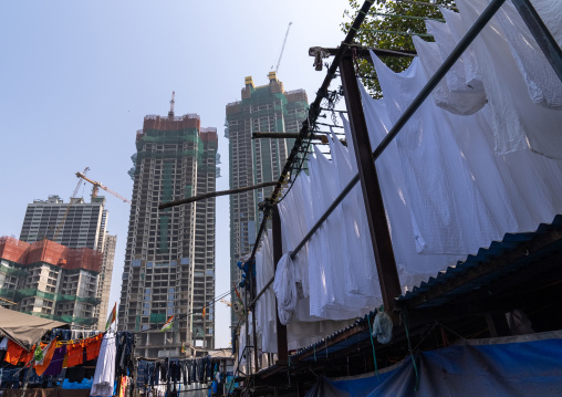 Dhobi Ghat open air laundromat, Maharashtra state, Mumbai, India