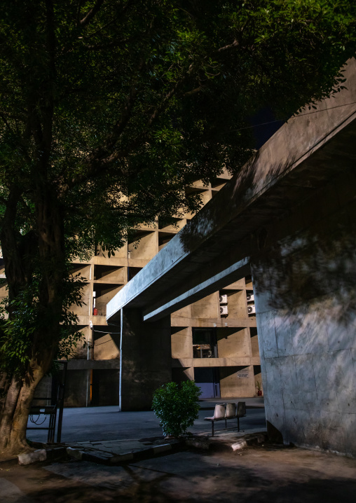 The Legislative Assembly building by Le Corbusier, Punjab State, Chandigarh, India