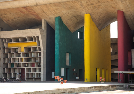 Punjab and Haryana High Court by Le Corbusier, Punjab State, Chandigarh, India
