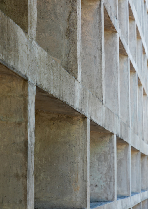 Tower of shadows designed by Le Corbusier, Punjab State, Chandigarh, India