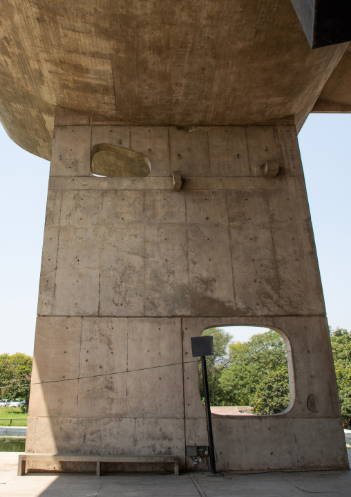 The Legislative Assembly building by Le Corbusier, Punjab State, Chandigarh, India