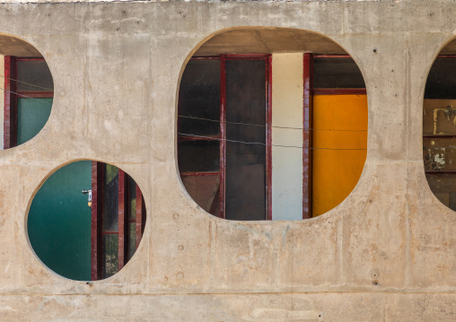 Flats near Legislative Assembly by Le Corbusier, Punjab State, Chandigarh, India