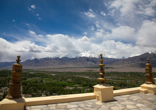 High angle view from Thiksey monastery, Ladakh, Thiksey, India