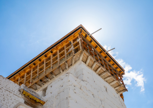 Low angle view of Tsemo monastery, Ladakh, Leh, India