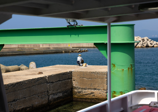 Fisherman in the port, Ainoshima Island, Shingu, Japan