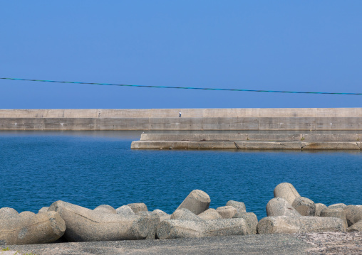 Concrete made tetrapods on the port, Ainoshima Island, Shingu, Japan