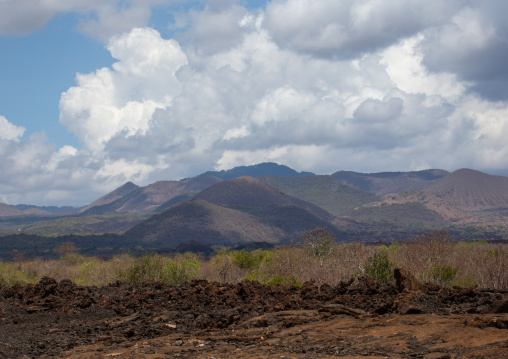 Shetani lava flow landscape, Coast Province, Tsavo West National Park, Kenya