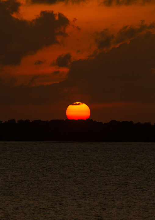 Sunset in Kizingoni beach, Lamu County, Lamu, Kenya