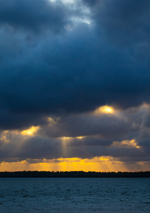 Sunset in Kizingoni beach, Lamu County, Lamu, Kenya