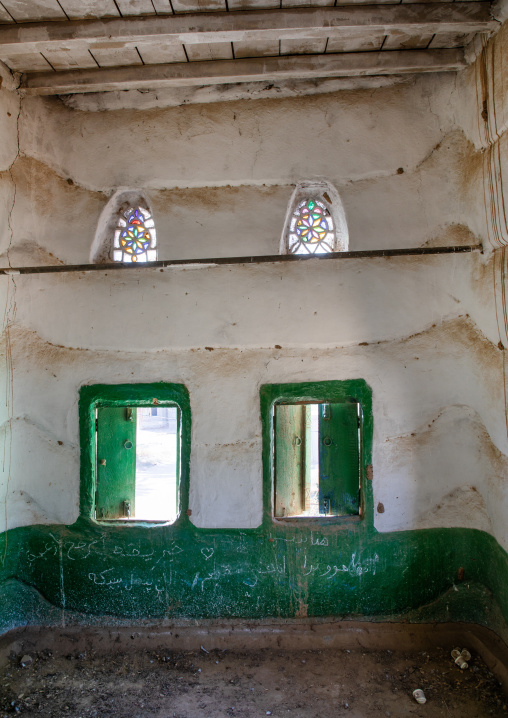 Inside a traditional abandonned mud house, Najran Province, Najran, Saudi Arabia