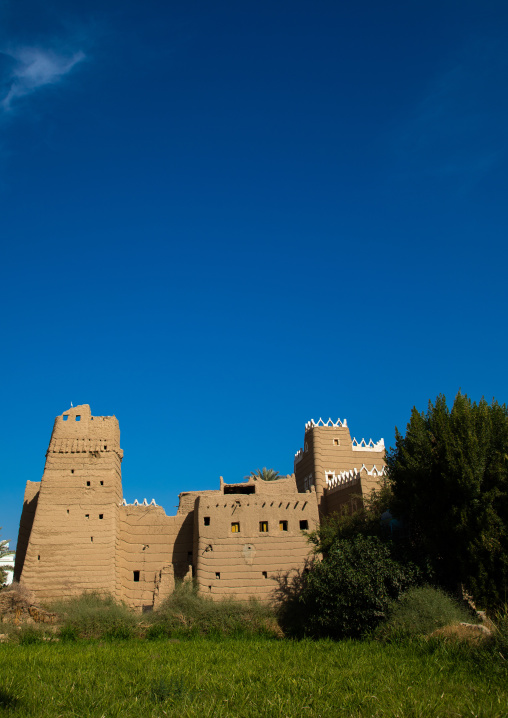 Traditional old mud house in the oasis, Najran Province, Najran, Saudi Arabia