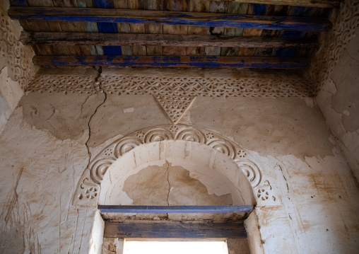 Farasani house with gypsum decoration and frescoes, Jazan Province, Farasan, Saudi Arabia