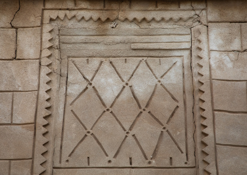 Farasani house with gypsum decoration and frescoes, Jazan Province, Farasan, Saudi Arabia