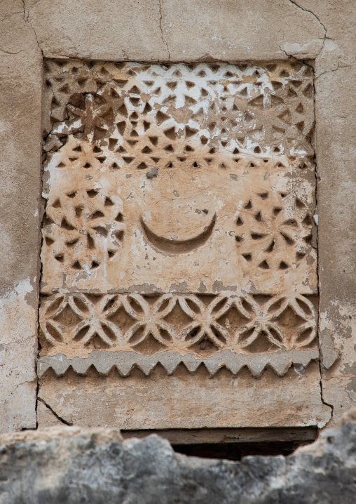 Farasani house with gypsum decoration and frescoes, Jazan Province, Farasan, Saudi Arabia