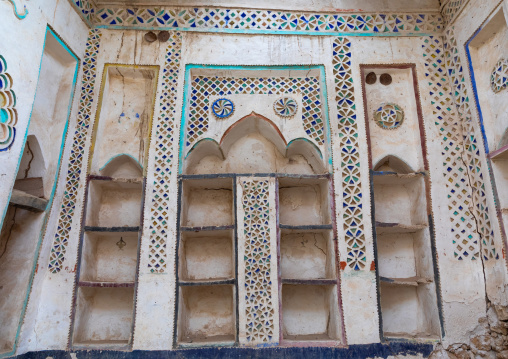 Farasani house with gypsum decoration and frescoes, Jazan Province, Farasan, Saudi Arabia