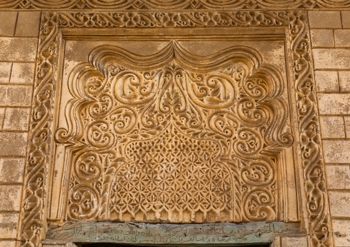 Farasani house with gypsum decoration and frescoes, Jazan Province, Farasan, Saudi Arabia