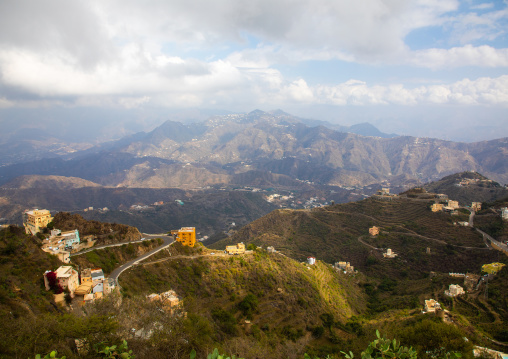 Village in the mountain near the Yemen border, Jizan Province, Faifa Mountains, Saudi Arabia