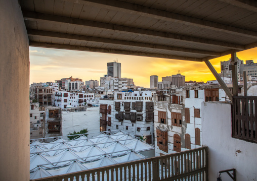 Al Balad view from Sharbatly cultural house, Mecca province, Jeddah, Saudi Arabia